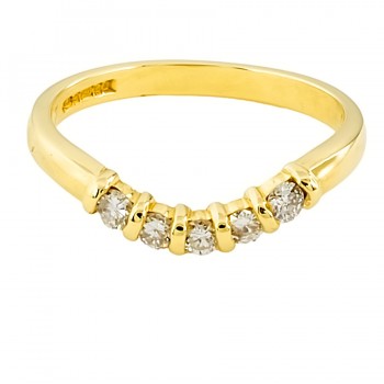 18ct gold Diamond half eternity Ring size N